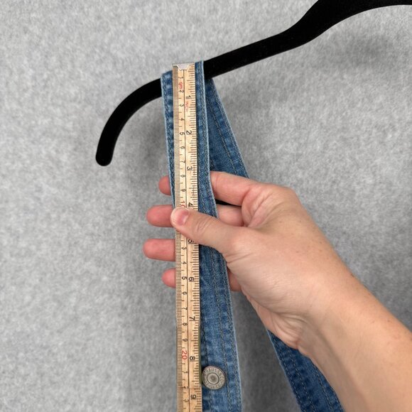 Levis Womens Denim Skirtall Overalls Dress Size M Light Wash Casual Adjustable - Picture 11 of 13